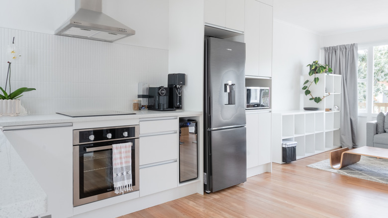 Matching appliances installed in a new kitchen