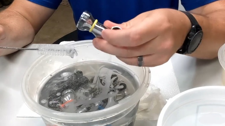 cleaning a beer faucet