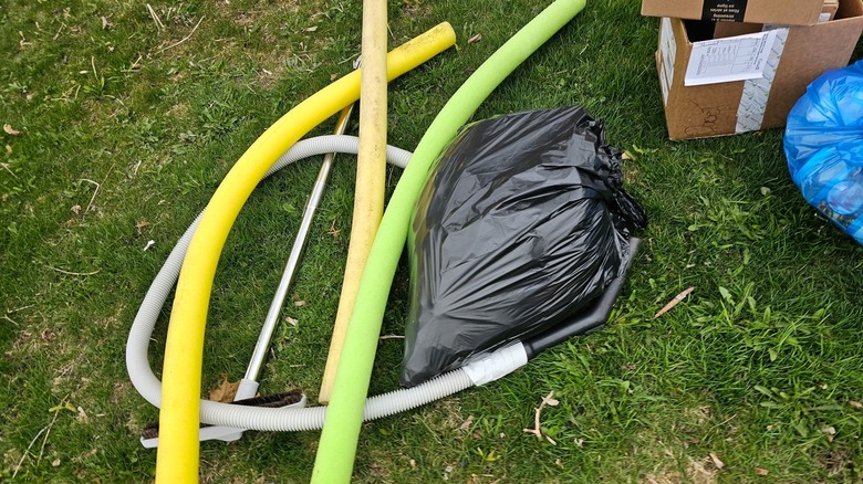 pool noodles for trash pickup