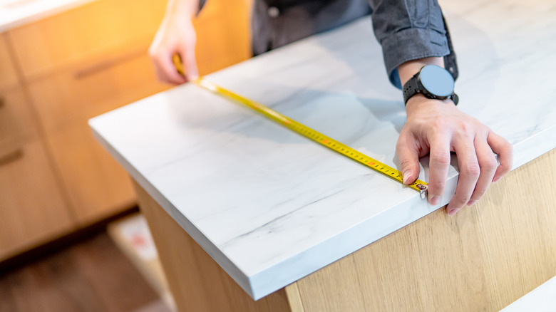 Installing marble design countertops