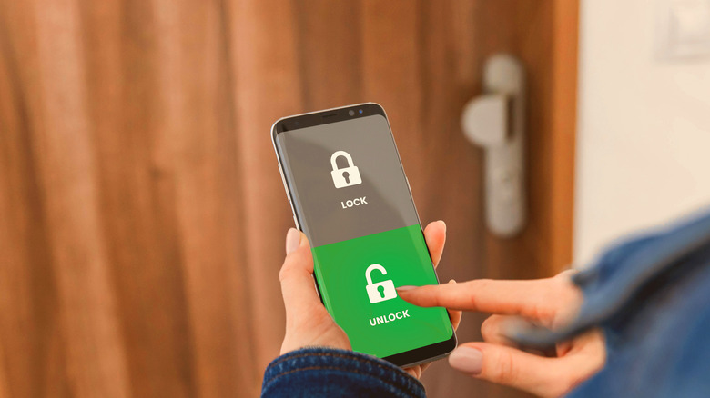 unlocking smart lock using smartphone