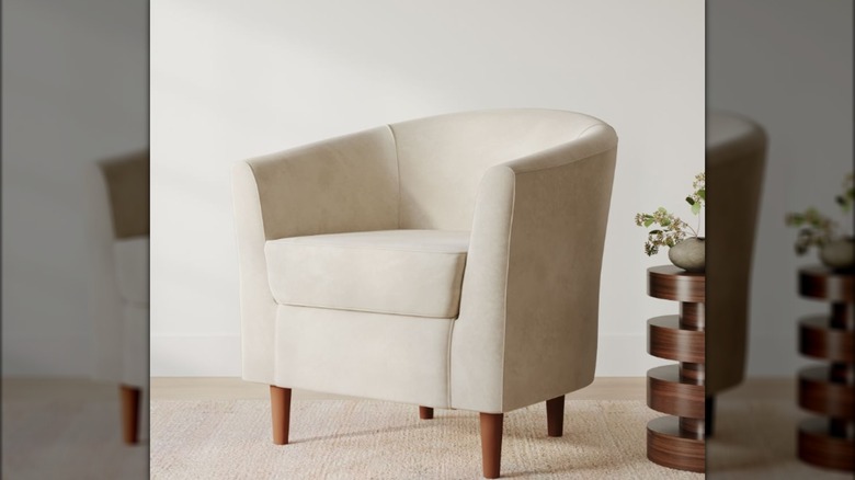 Cream West Elm armchair