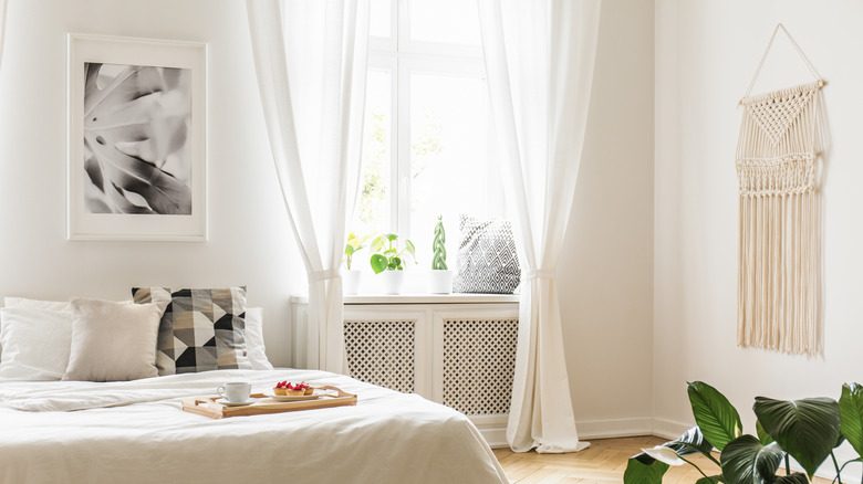 White sheer curtains