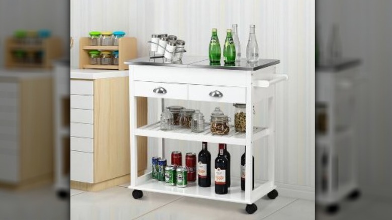 the Rolling Kitchen Island Trolley