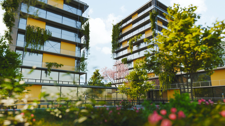 Houses with lots of greenery 