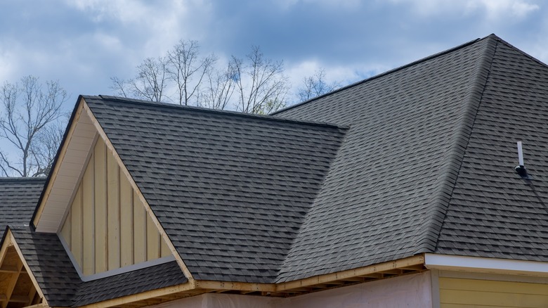 house with shingle roof