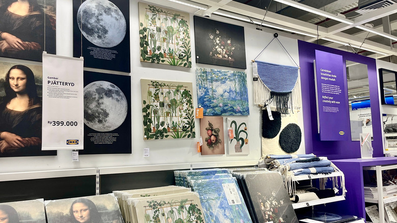 IKEA wall decor and artwork displays