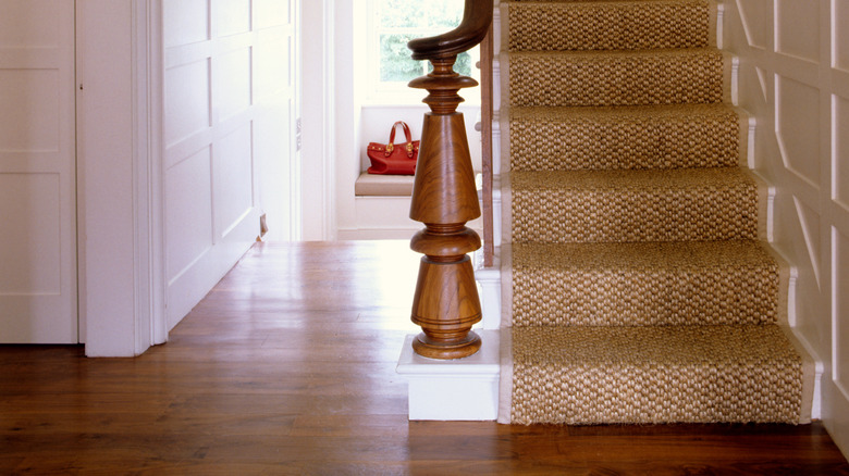 Hallway with wooden floors