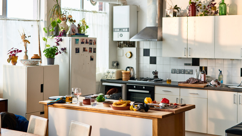 A full kitchen bathed in sunlight