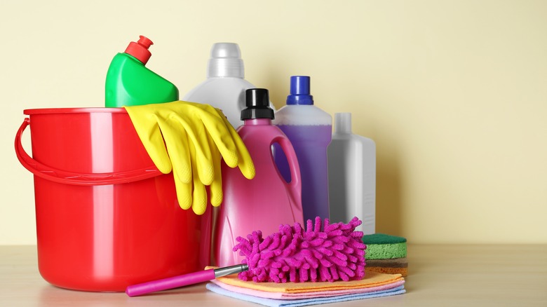 different cleaning products