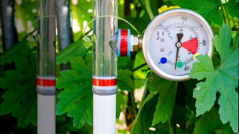 Tensiometer in soil