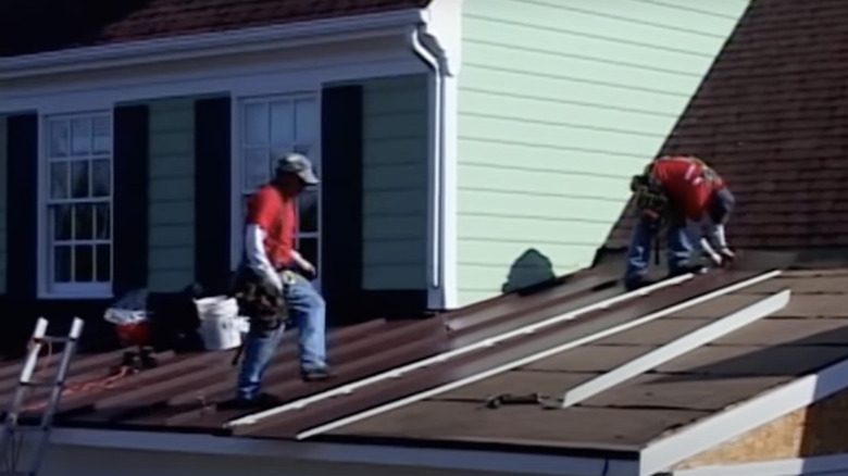 metal and shingle roof