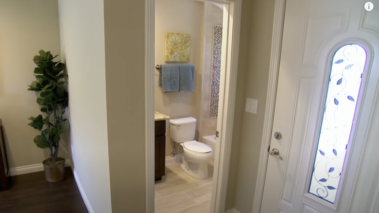 Bathroom next to front door