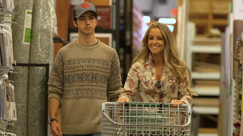 Nicole Curtis shopping with her son