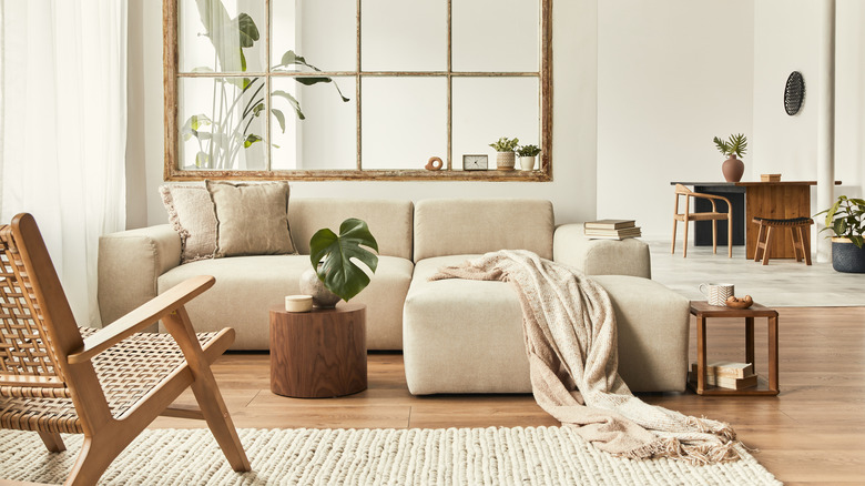 living room with decorations