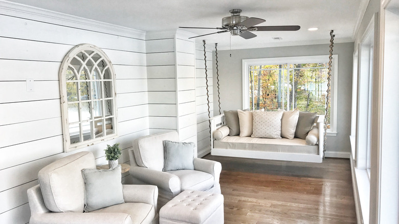 walls covered with shiplap