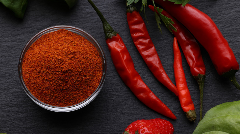 Cayenne pepper, ground and whole