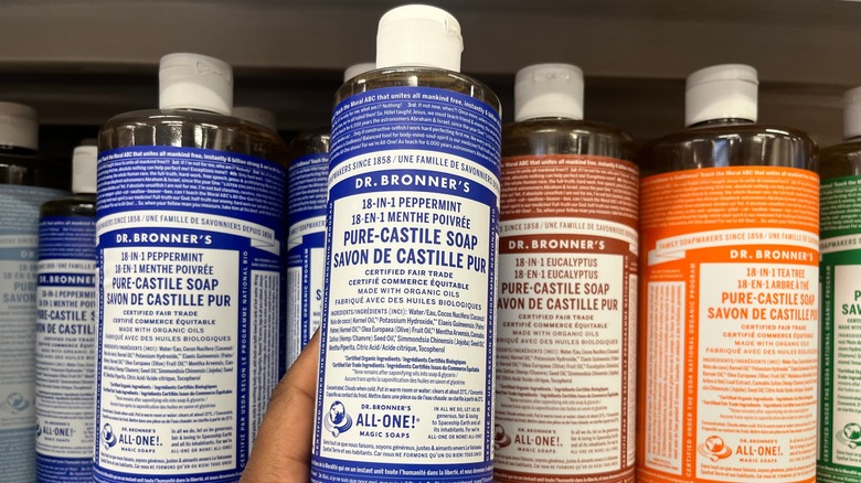 Castile soap on store shelf