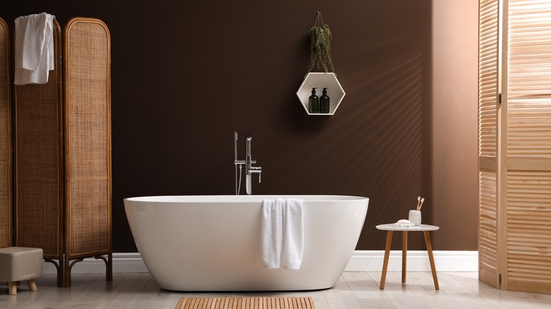 Modern brown bathroom