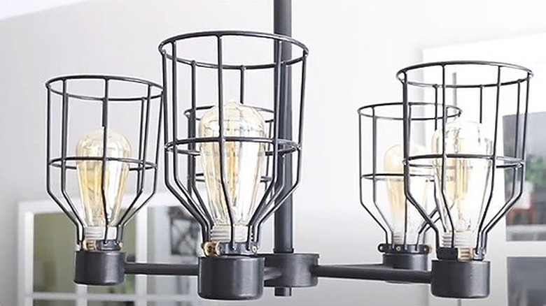 Modern farmhouse cage chandelier