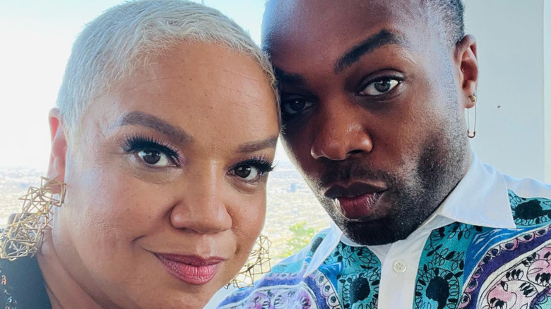 Kim Myles and Todrick Hall posing for selfie