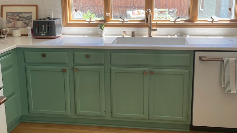 Kitchen painted in OMGreen