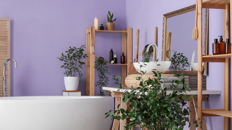 purple bathroom