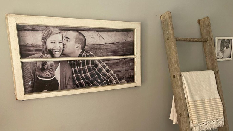 couple photo in window frame