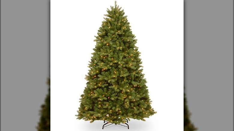 Artificial pre-lit Christmas tree