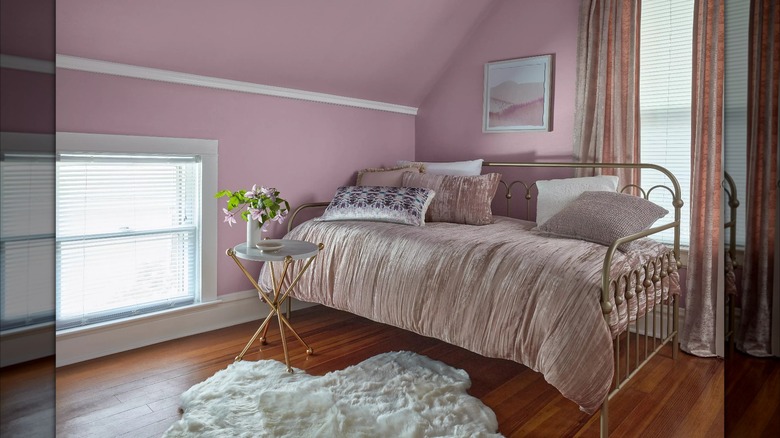 Dusty Lavender on bedroom walls