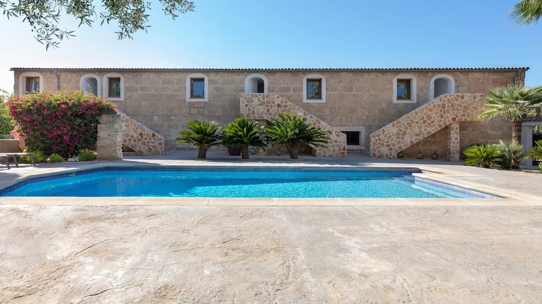 Large stone estate with pool 