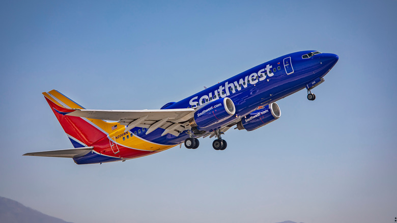 Southwest Airlines plane taking off