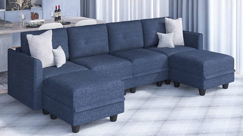 denim modular sofa