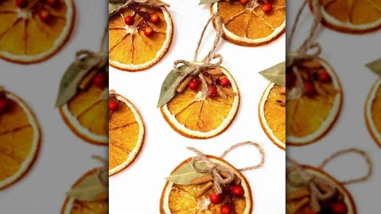 Dried orange ornaments