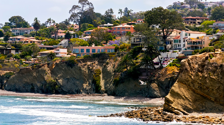 homes along coast in La Jolla