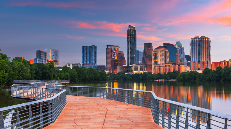 Downtown Austin at dusk 