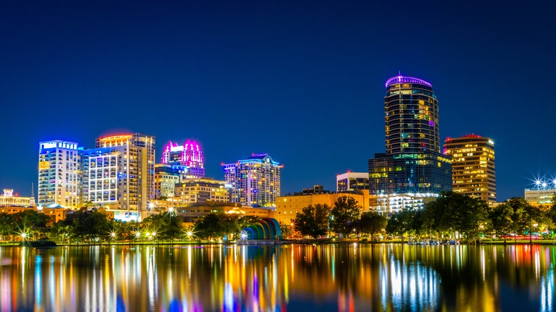 downtown orlando at night 