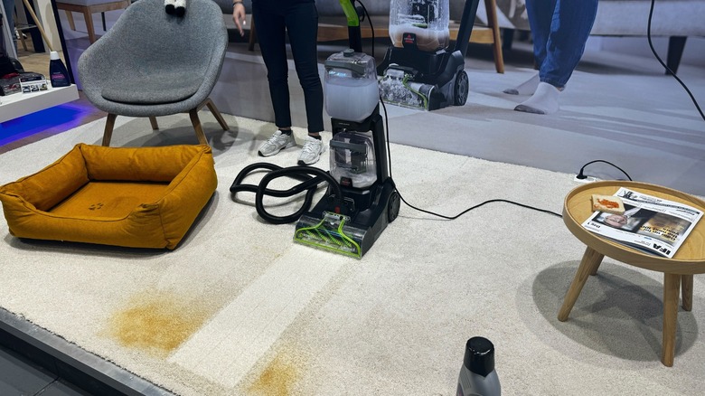 Bissell carpet cleaner removing stain