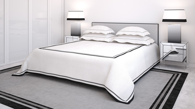 Black and white bedding