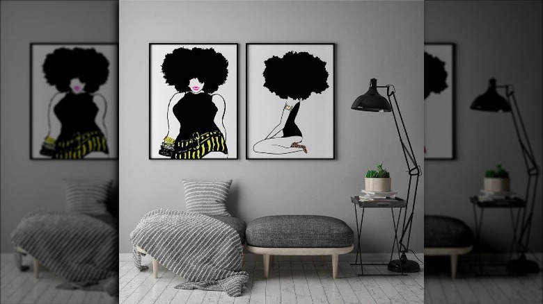 Wall art of Black women