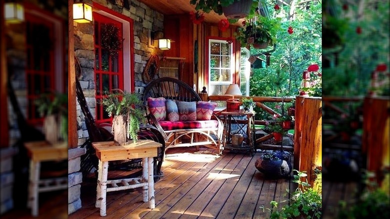 Relaxing boho patio