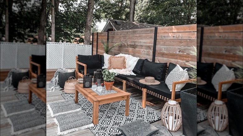 Somber boho patio