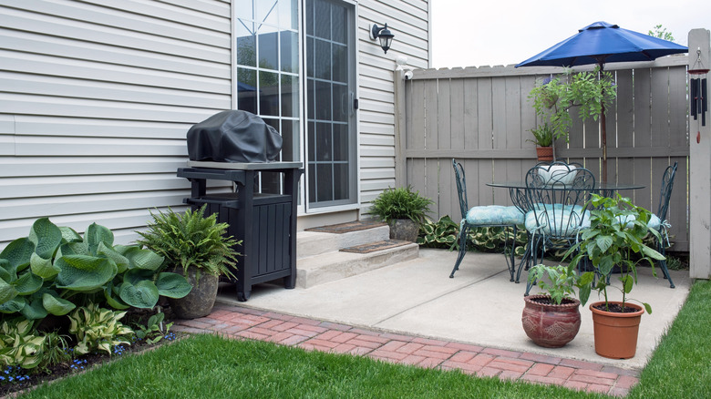 Patio with plants