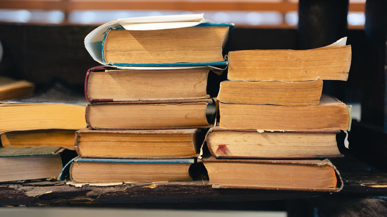 Stack of old books