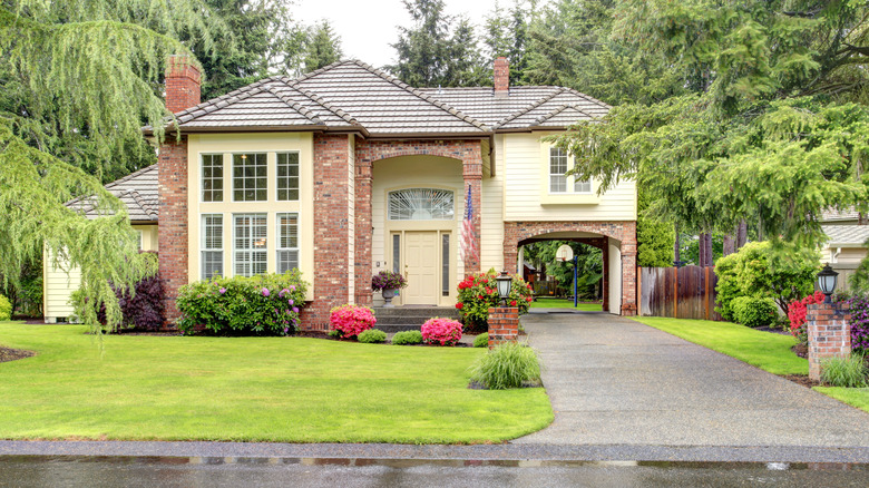 a home with brick siding