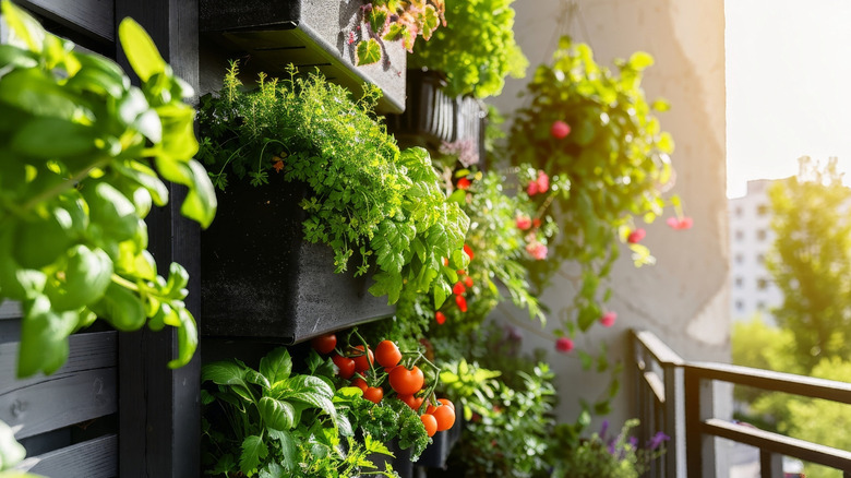 Outdoor vertical garden