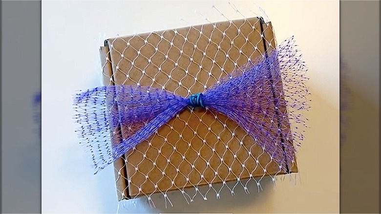 gift wrapped with mesh produce bag