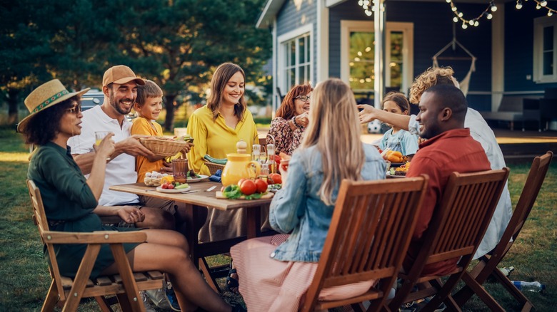 party in backyard