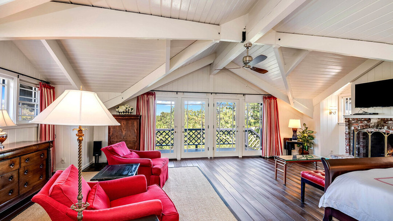 Master bedroom of Brooke Shields's home