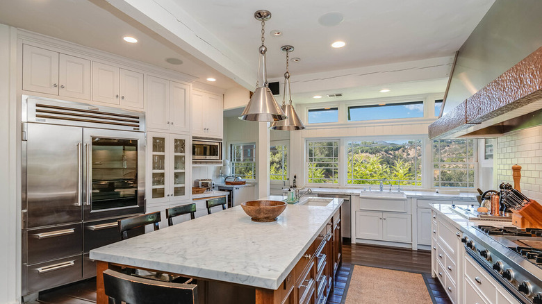 The kitchen of Brooke Shields's home